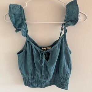 Vintage Roxy High Surprise Strappy Cropped Blue Small